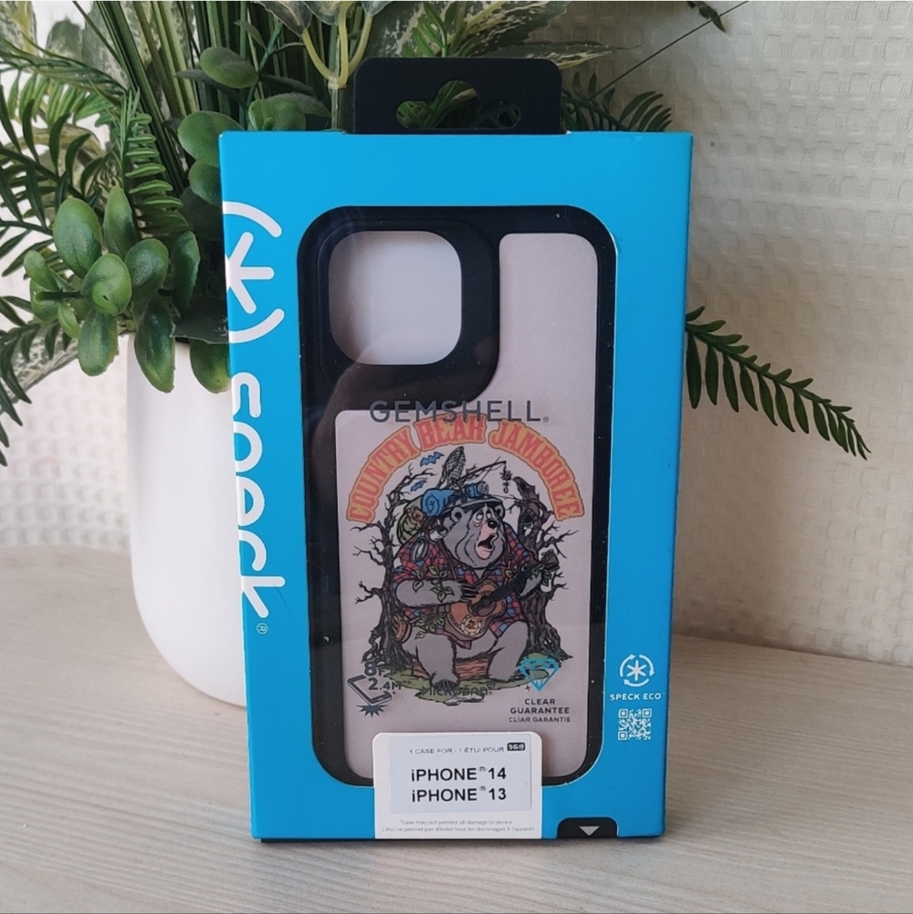 Speck Gemshell Clear iPhone 14/13  Case, Big Al  Country Bear Jamboree Design